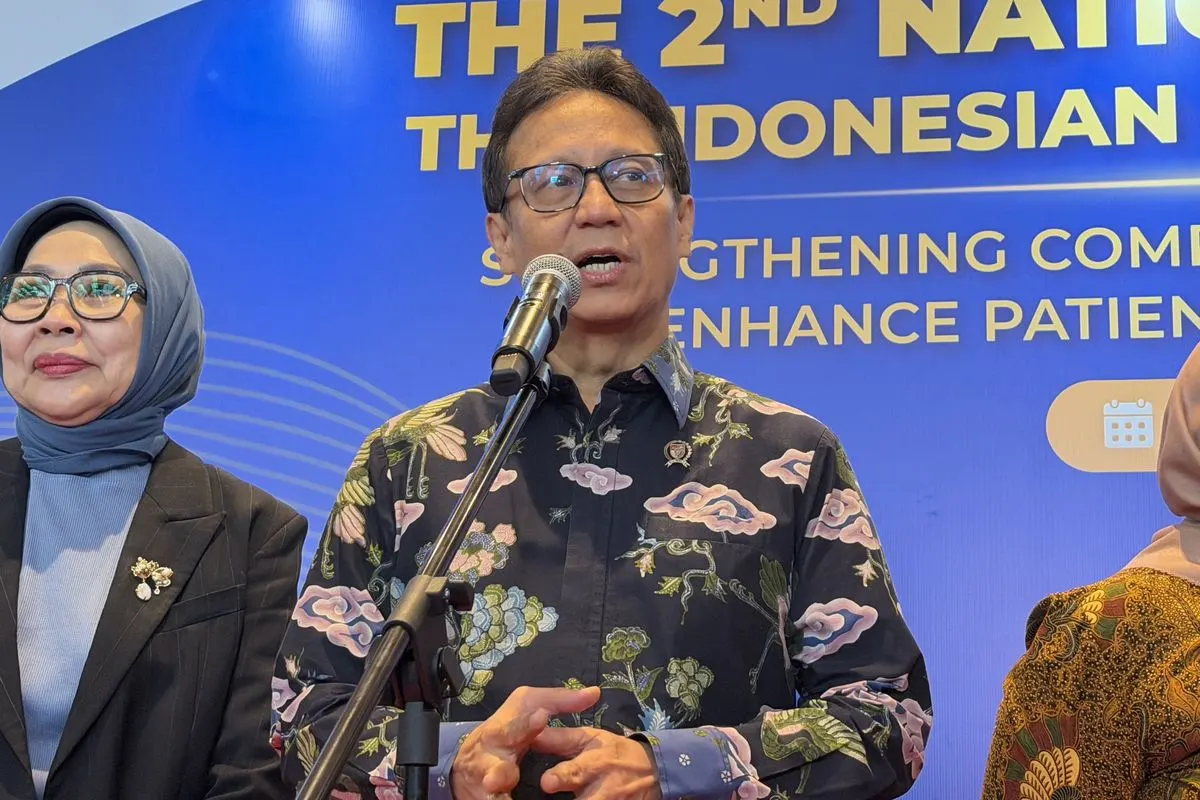 Menteri Kesehatan (Menkes) RI Budi Gunadi Sadikin dalam acara KKI, di Swissotel Jakarta PIK Avenue, Jakarta Utara, Jumat (30/10/2026).